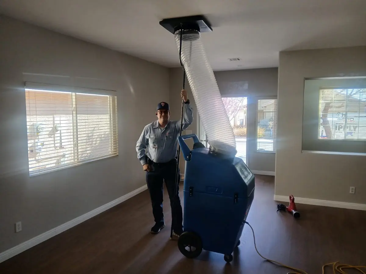 Professional Dryer Vent Cleaning work inside a Cuero home